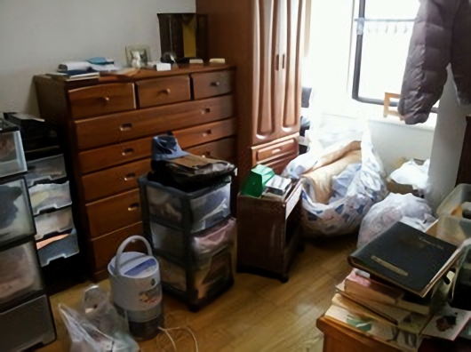 五泉市のお客様 さんの不用品回収前の部屋の画像
